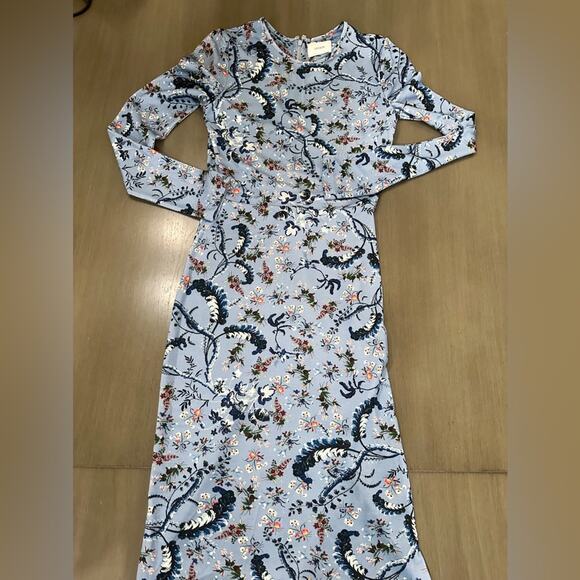 ERDEM Allegra Floral Print Long Sleeve Sheath Dress - Picture 10 of 12